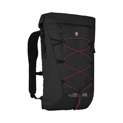 Рюкзак VICTORINOX Altmont Active L.W. Rolltop Backpack, чёрный, 100% нейлон, 30x19x46 см, 20 л
