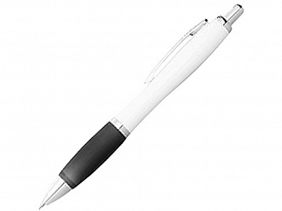 Ручка пластиковая шариковая Nash (Белый/черный/серебристый)