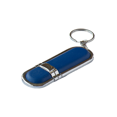 Кожа 03, синий, 4Гб, переходник мини-универсальный