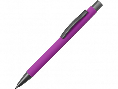 Ручка металлическая soft-touch шариковая Tender (Фиолетовый/серый)
