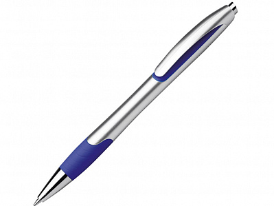 Шариковая ручка с противоскользящим покрытием MILEY SILVER (Синий)