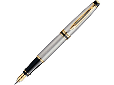 Ручка перьевая Expert, F (Серебристый, черный, золотистый)