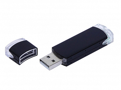 USB 2.0- флешка промо на 64 Гб прямоугольной классической формы (Черный)