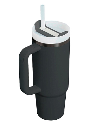 Термокружка Quencher H2.0 1180 с трубочкой, серая