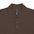 Рубашка поло мужская Spring 210, шоколадно-коричневая - Фото 3