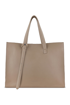 Бизнес-сумка женская наплечная BUGATTI Luna, пудровая, полиуретан, 40,5 x 14 x 30,5 см