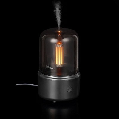 Увлажнитель-ароматизатор с подсветкой mistFlicker  (Черный)
