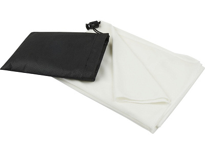 Полотенце спортивное Lucas из переработанного полиэстера, 50х100 см (Белый)