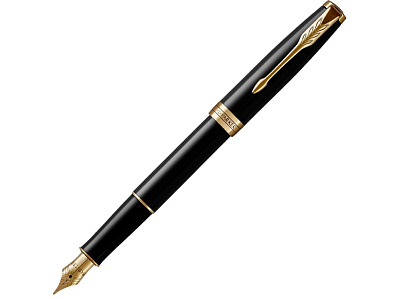 Перьевая ручка Parker Sonnet, F (Черный, золотистый)