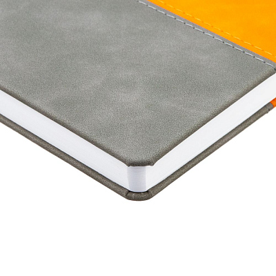 Ежедневник Horizon, недатированный, серый с оранжевым