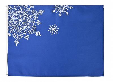 Декоративная салфетка «Снежинки», синяя (Синий)