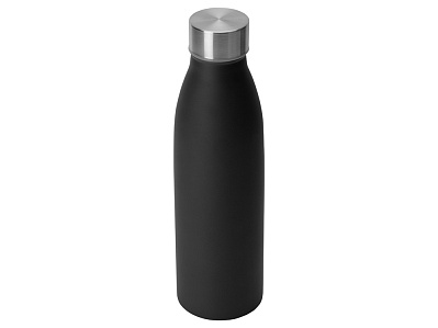 Бутылка для воды из нержавеющей стали Rely, 650 мл (Черный, серебристый)