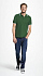 Рубашка поло мужская с контрастной отделкой Practice 270, зеленый/белый - Фото 4