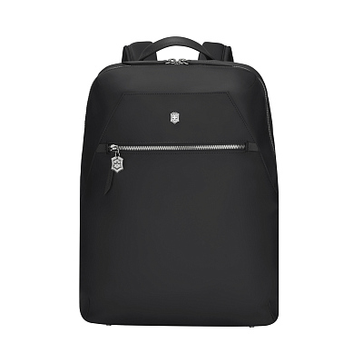 Рюкзак VICTORINOX Victoria Signature Compact Backpack, черный, нейлон/кожа, 30x16x38 см