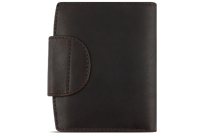 Бумажник KLONDIKE RUSH «Jenny», натуральная кожа в темно-коричневом цвете, 11 х 12,5 х 2,5 см