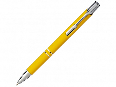 Ручка металлическая шариковая Moneta с антискользящим покрытием (Желтый)
