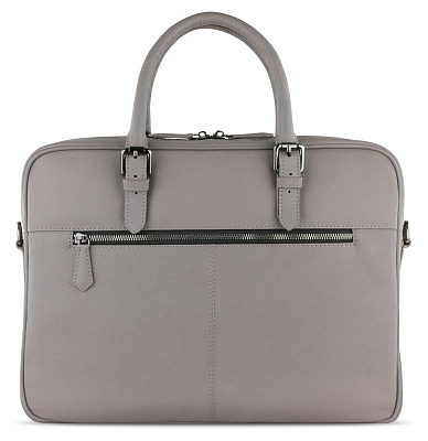 Портфель женский BUGATTI Bella, бежевый, воловья кожа/полиэстер, 38х6,5х27 см