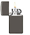 Зажигалка ZIPPO Slim® с покрытием Black Ice ®, латунь/сталь, чёрная, глянцевая, 29x10x60 мм - Фото 3