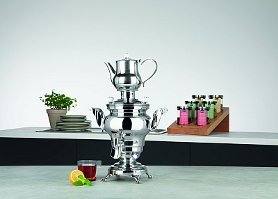 Самовар BEEM модель Rebecca, 5 литров, серебристый