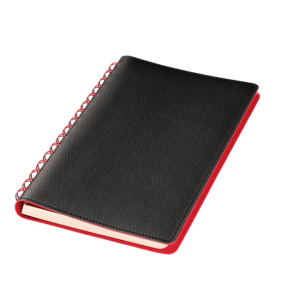 Ежедневник Виста (Vista) недатированный, черный/красный