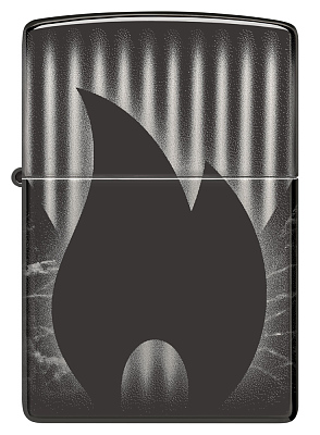 Зажигалка ZIPPO Classic с покрытием High Polish Black, латунь/сталь, черная, глянцевая, 38x13x57 мм