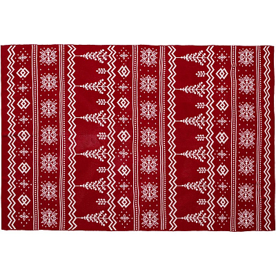 Плед Elnik, красный с молочно-белым