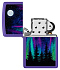 Зажигалка ZIPPO Night In The Forest с покрытием Purple Matte, латунь/сталь, фиолетовая, 38x13x57 мм - Фото 4
