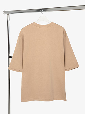 Футболка оверсайз унисекс Kosmos 2.0, бежевая