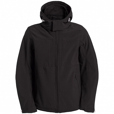 Куртка мужская Hooded Softshell черная (Черный)