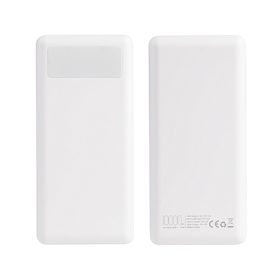 Зарядное устройство "Lumos" 10000 mAh с фонариком  (Белый)