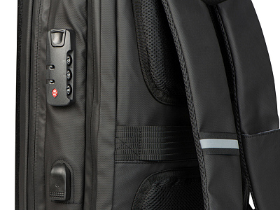 Антикражный рюкзак Sheller для ноутбука 17.3  с пластиковой поверхностью