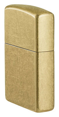 Зажигалка ZIPPO Classic с покрытием Street Brass, латунь/сталь, золотистая, 38x13x57 мм