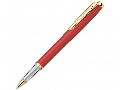 Ручка-роллер Gamme Classic (Красный/серебристый/золотистый)