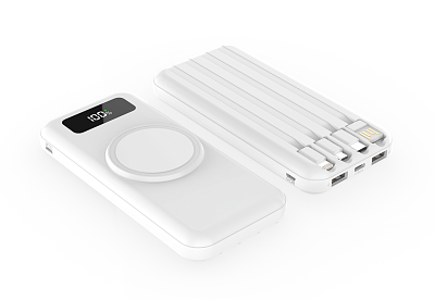 Внешний аккумулятор Authority с беспроводной зарядкой, 10000 Mah, белый