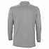 Рубашка поло мужская с длинным рукавом Winter II 210 серый меланж - Фото 2