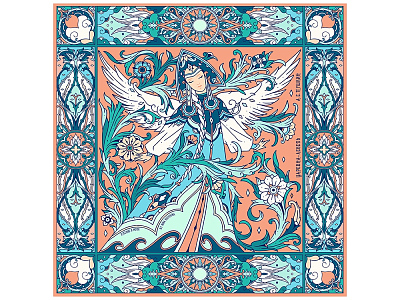 Набор: платок Царевна Лебедь и свеча Вдохновение