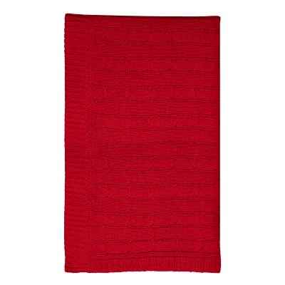 Плед Фадо (Fado) вязаный, красный (без подарочной коробки)