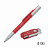 Набор ручка "Clas" + флеш-карта "Vostok" 8 Гб в футляре, покрытие soft touch, красный - Фото 2