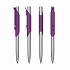 Ручка шариковая "Skil", покрытие soft touch, фиолетовый с серебристым - Фото 3