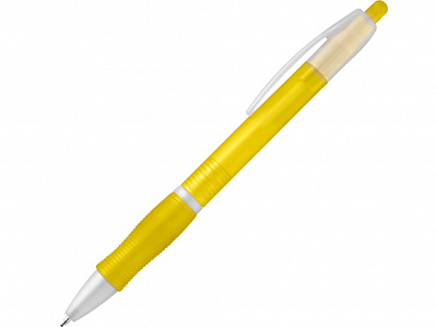 Шариковая ручка с противоскользящим покрытием SLIM (Желтый)