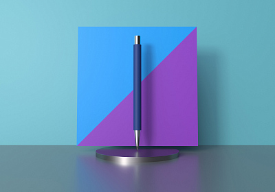 Карандаш "Aurora", покрытие soft touch, темно-синий