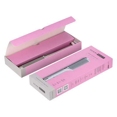 Горячая расческа для волос DEWAL BEAUTY Sandy 35х110 мм, жемчужная