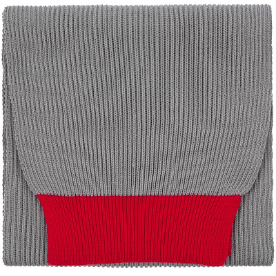 Шарф Snappy, темно-серый с оранжевым (Серый)