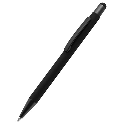 Ручка металлическая Story софт-тач  (Черный)