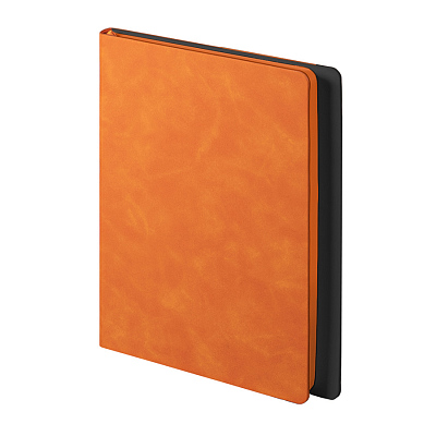 Ежедневник недатированный Solas, формат А5, с магнитом , кремовый блок в линейку (Оранжевый)