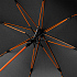Зонт-трость Quantum, черный/оранжевый - Фото 3