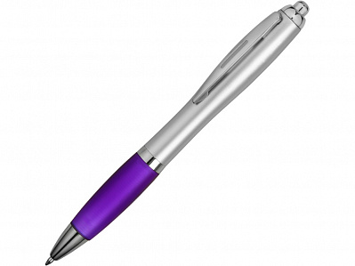 Ручка пластиковая шариковая Nash (Пурпурный/серебристый)