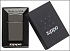 Зажигалка ZIPPO Slim® с покрытием Black Ice ®, латунь/сталь, чёрная, глянцевая, 29x10x60 мм - Фото 4