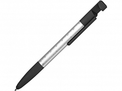 Ручка-стилус пластиковая шариковая Multy (Серебристый/черный)