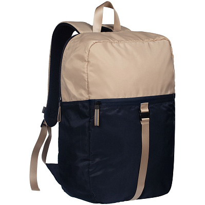 Рюкзак coolStuff  с бежевым (Темно-синий)